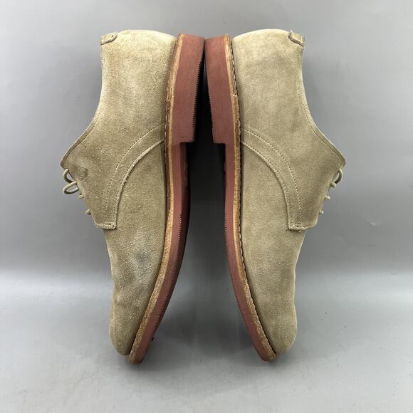 Allen Edmonds Boone Casual Oxford Men Size 9.5 D Beige Suede Vibram Gumlite Shoe